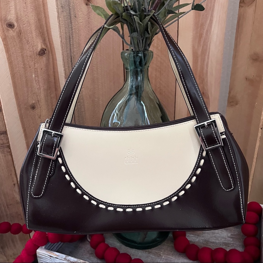 Galaday Cream/ Brown Shoulder Purse